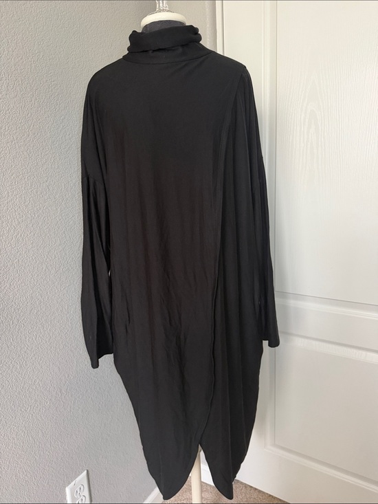 Lilyful Sweaters - Lilyful Women's Black Turtleneck Draped Sweater Dress Tunic Size Large